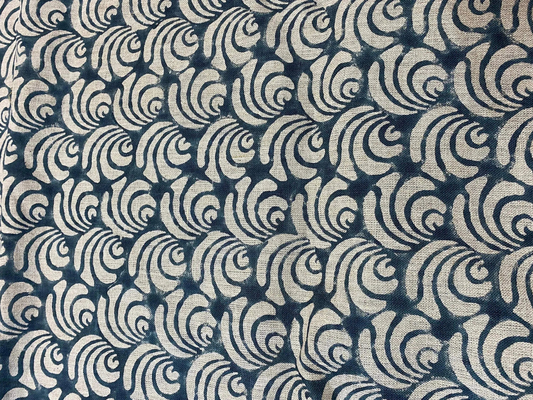 Orlina Block Print Handloom Linen Fabric