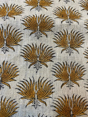 Linen fabric, Fabric by yard, Hand printed fabric, Block Print Fabric, Indian Fabric