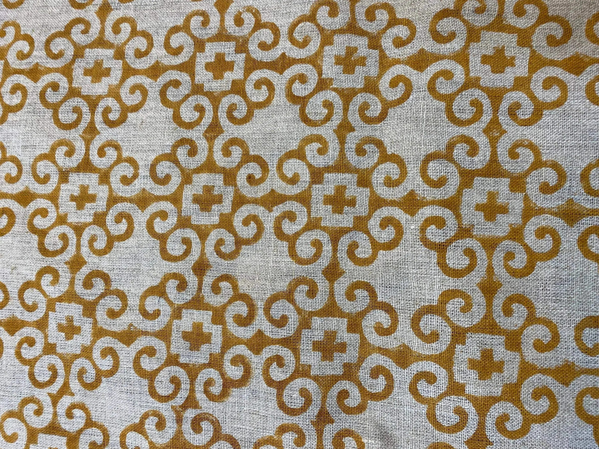 Vireza Block Print Handloom Linen Fabric