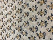 Calthea Block Print Handloom Linen Fabric