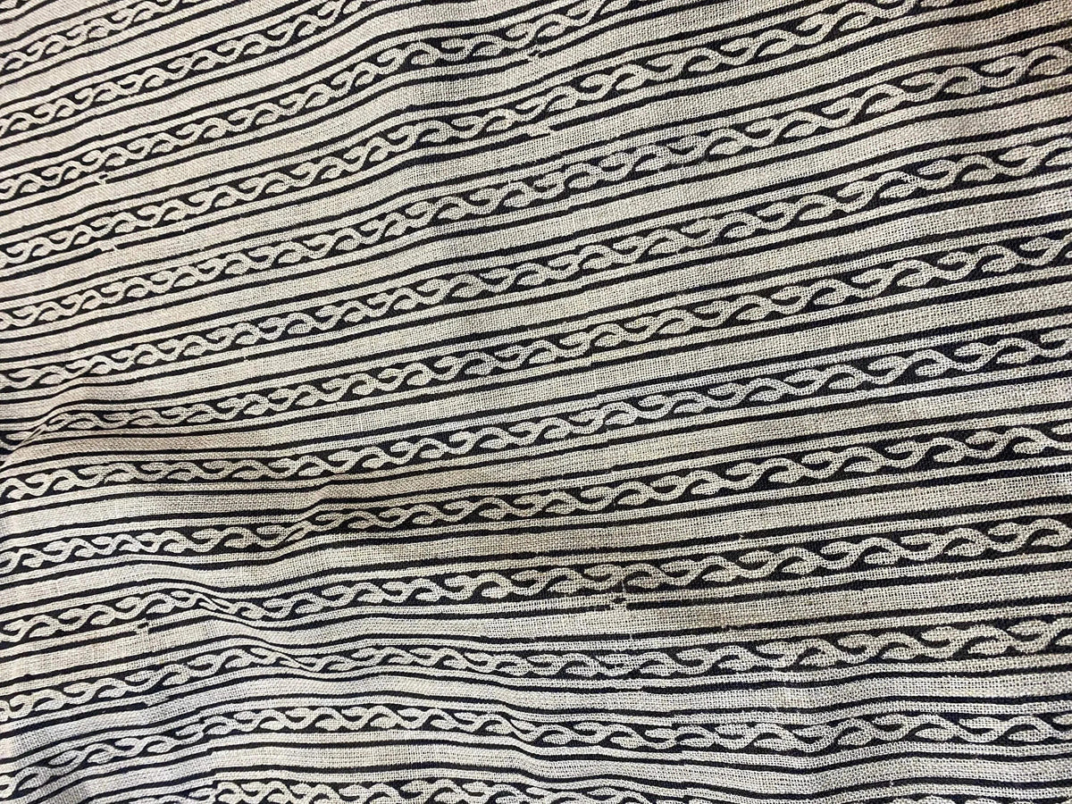 Thiriel Block Print Handloom Linen Fabric