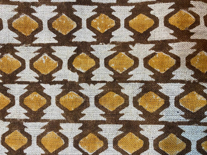 Ophelyn Block Print Handloom Linen Fabric