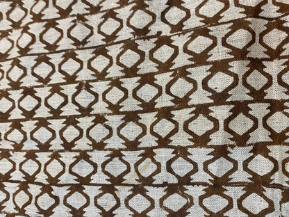 Myrella Block Print Handloom Linen Fabric