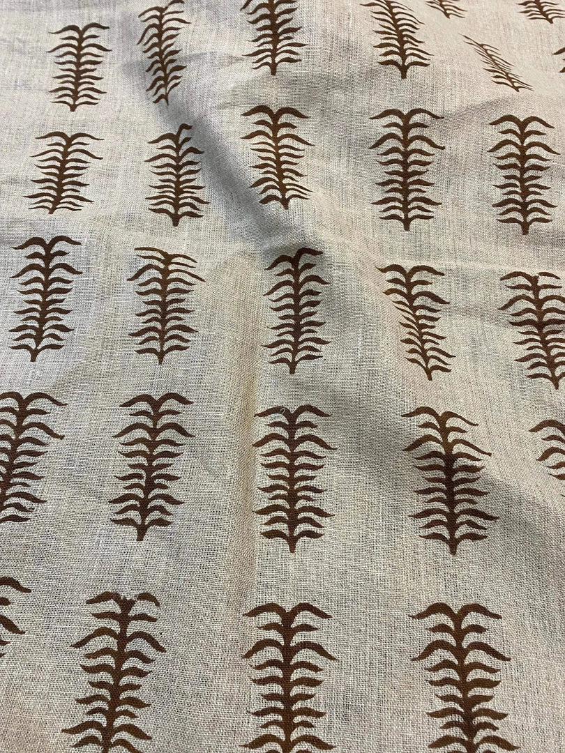 Staples Hand Block Print Linen Fabric