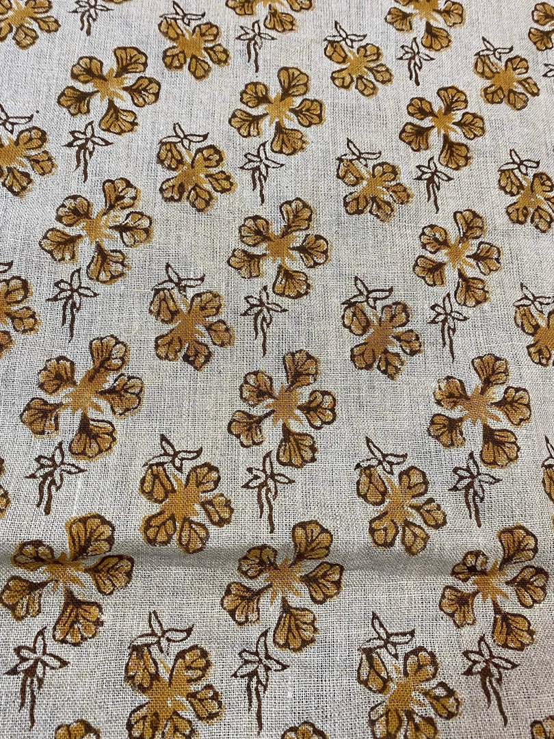 Kaelith Block Print Handloom Linen Fabric