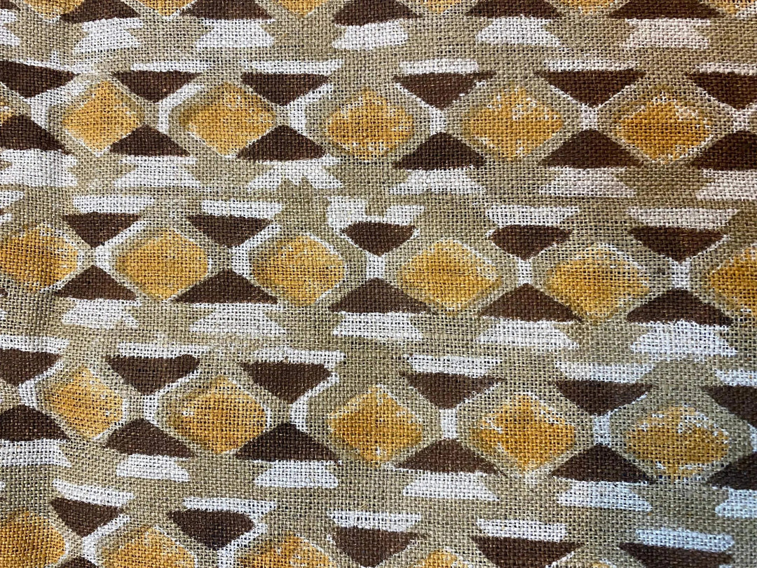 Kaelis Block Print Handloom Linen Fabric