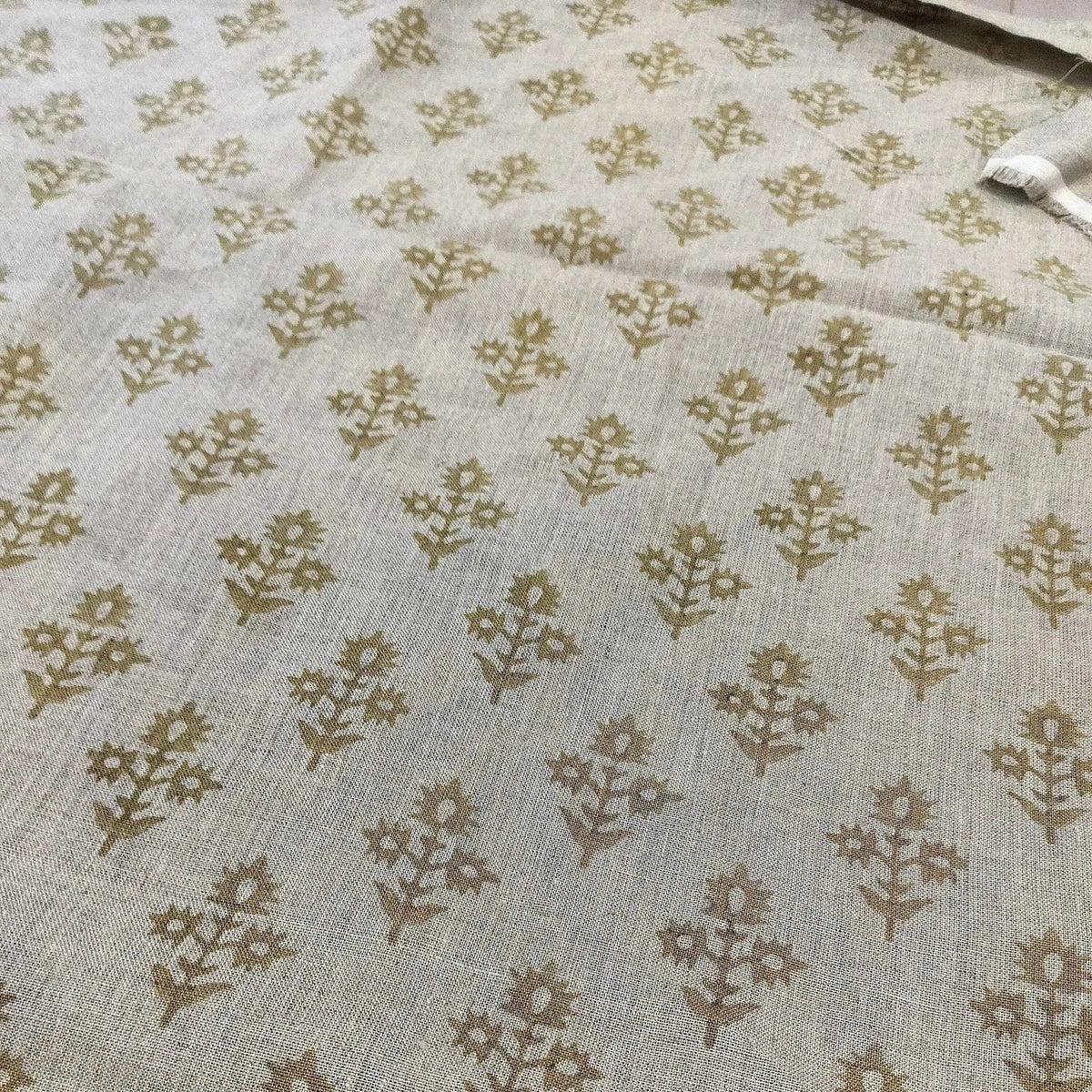 Marrowin Floral Hand Block Printe Fabric