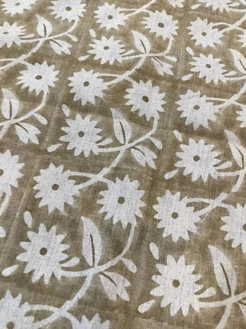 Alofsh Block Print Handloom Linen Fabric