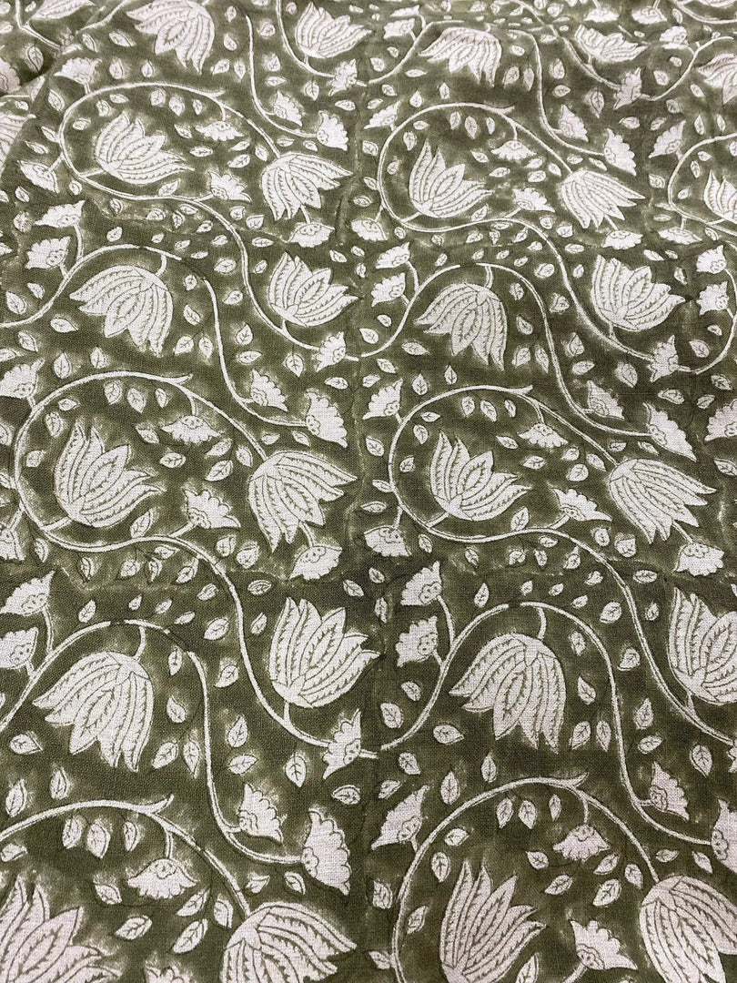 Novra Hand Block Print Linen Fabric