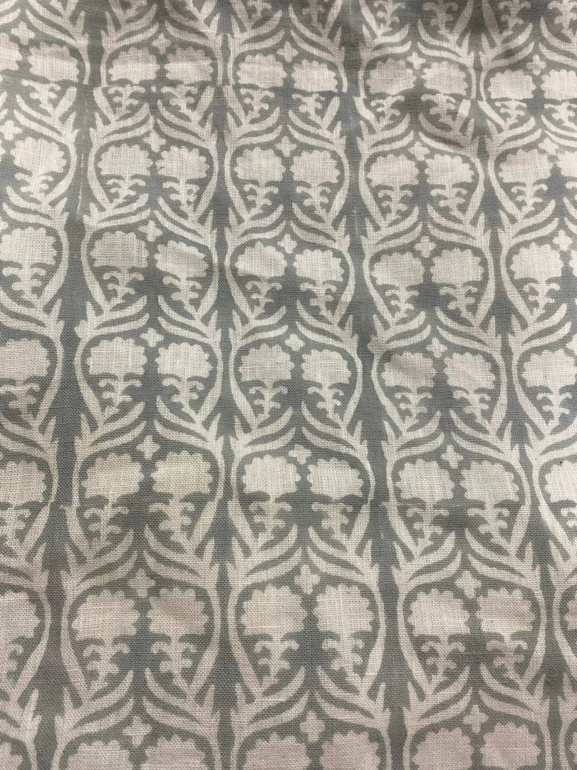 Mistey Hand Block Print Linen Fabric
