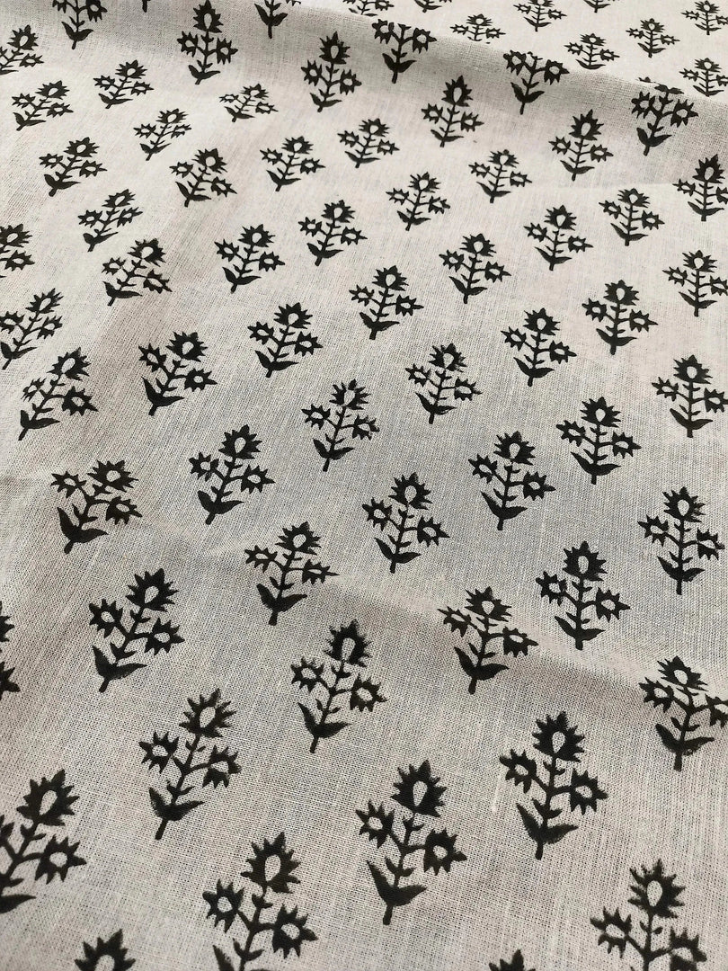 Rody Hand Block Printed Linen Fabric