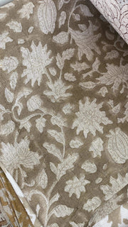 Ulvina Block Print Handloom Linen Fabric