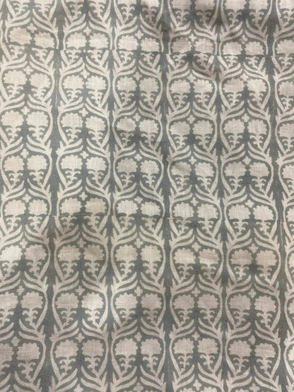 Mistey Hand Block Print Linen Fabric