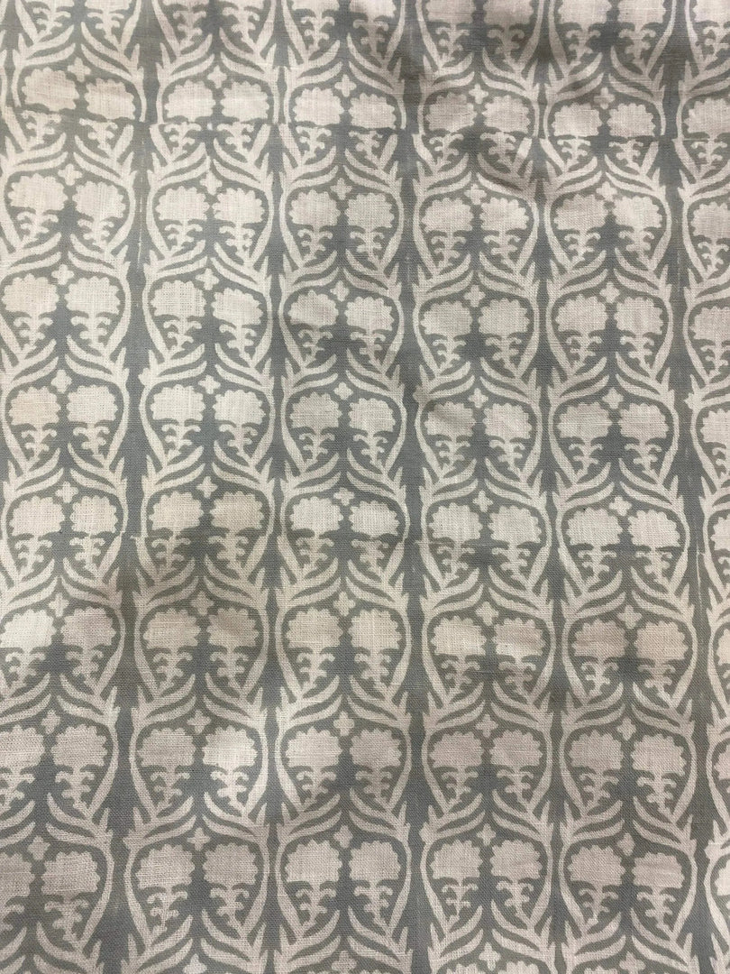 Mistey Hand Block Print Linen Fabric