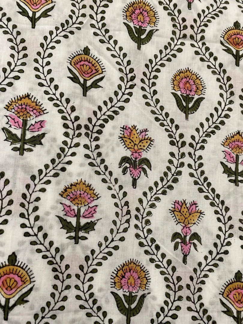 Cordel Indian Cotton Block Print Fabric