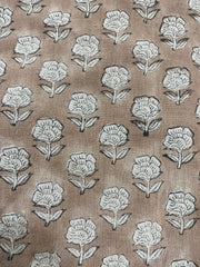 Halven Block Print Handloom Linen Fabric