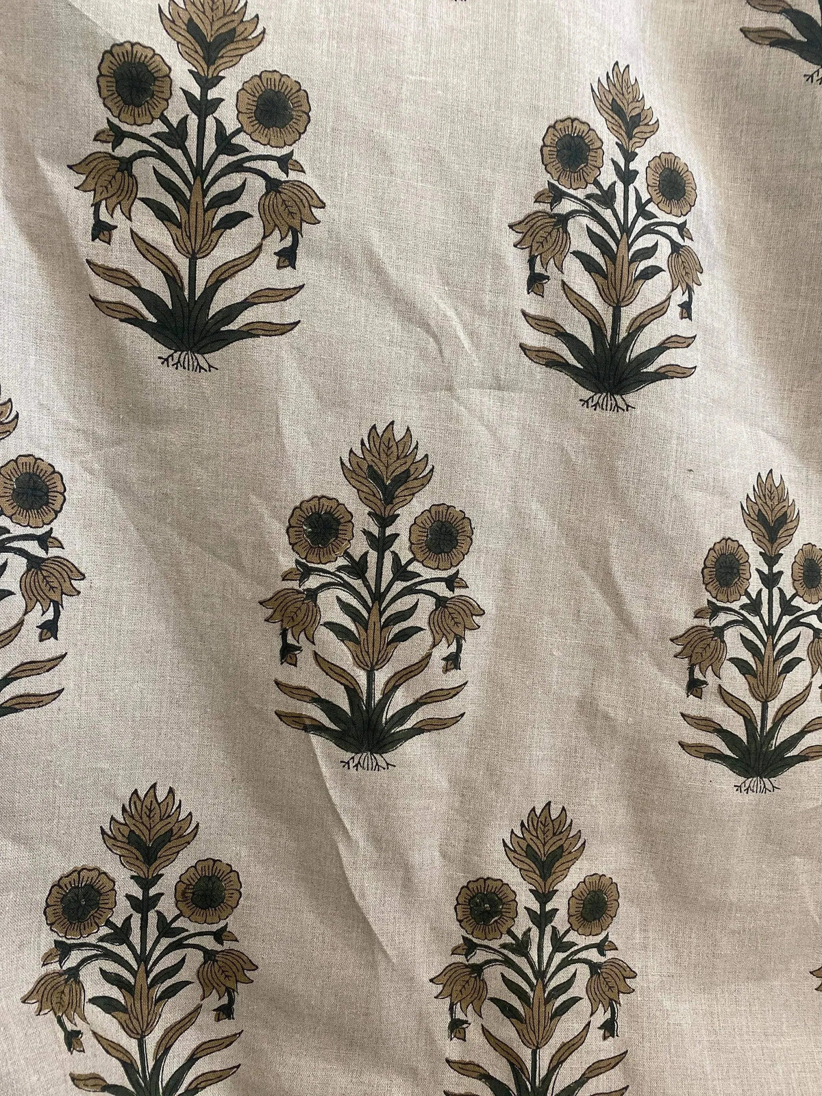 Elarin Block Print Handloom Linen Fabric