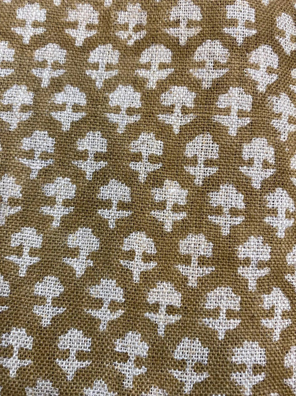 Jaina Kashish Block Print Handloom Linen Fabric