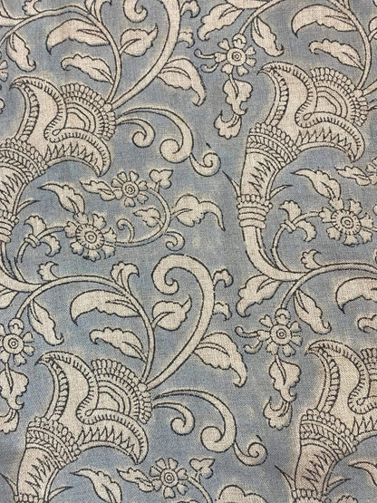 Linen fabric, Fabric by yard, Hand printed fabric, Block Print Fabric, Indian Fabric