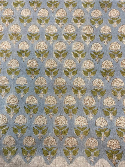 Wintrel Block Print Handloom Linen Fabric