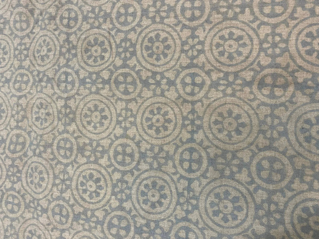 58" inches Hand Block Printed Linen Fabric , Home Decor Best Linen Fabric for decor, pillows ,upholstery, curtain