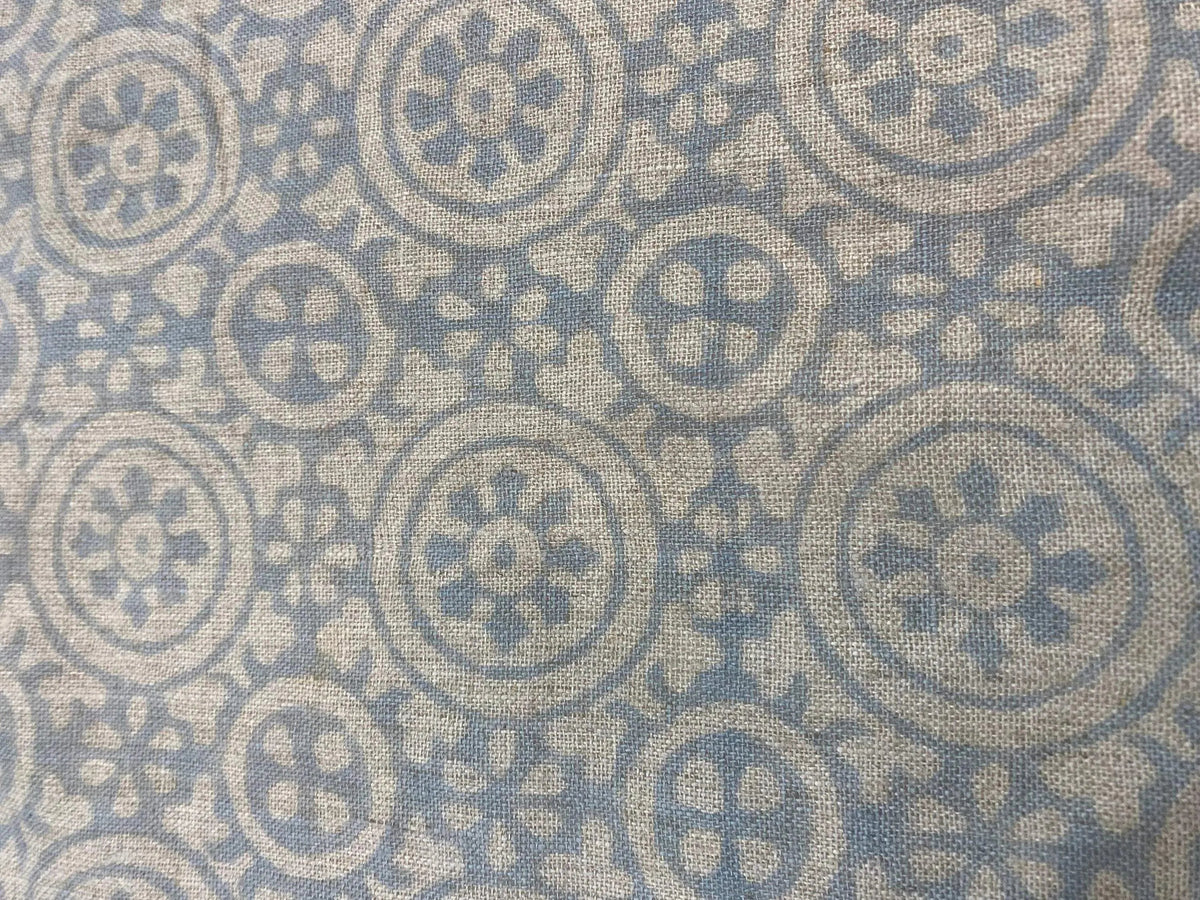 Linen fabric, Fabric by yard, Hand printed fabric, Block Print Fabric, Indian Fabric