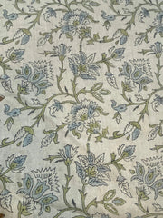 Linen fabric, Fabric by yard, Hand printed fabric, Block Print Fabric, Indian Fabric