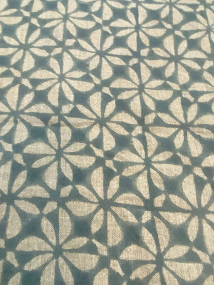 Ashmira Block Print Handloom Linen Fabric