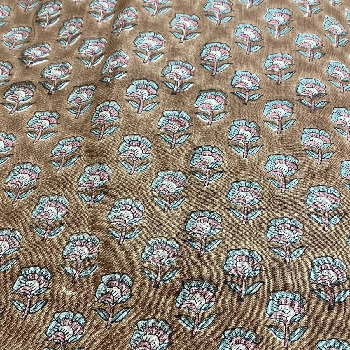 Linen fabric, Fabric by yard, Hand printed fabric, Block Print Fabric, Indian Fabric