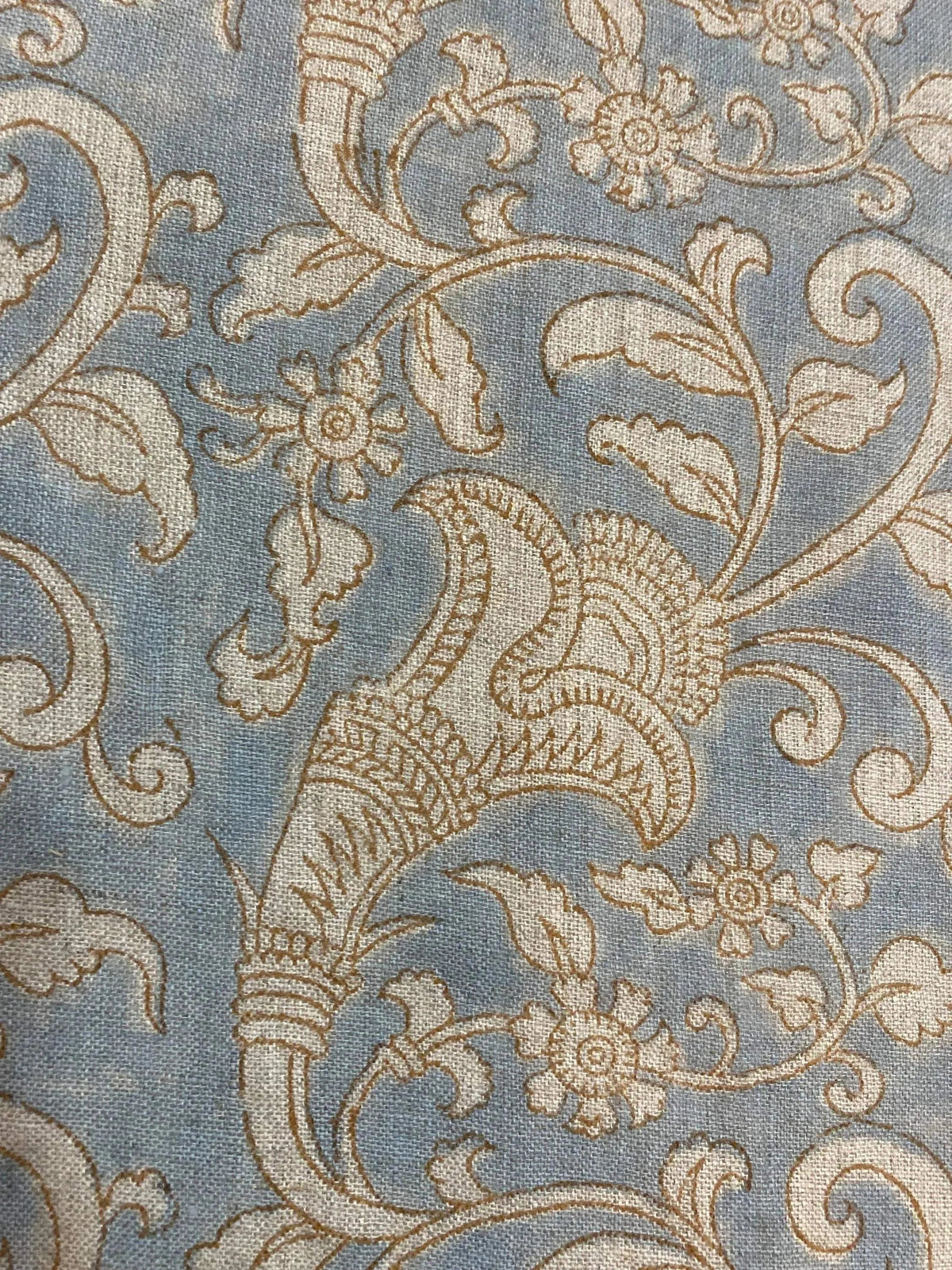 Virelyn Block Print Handloom Linen Fabric