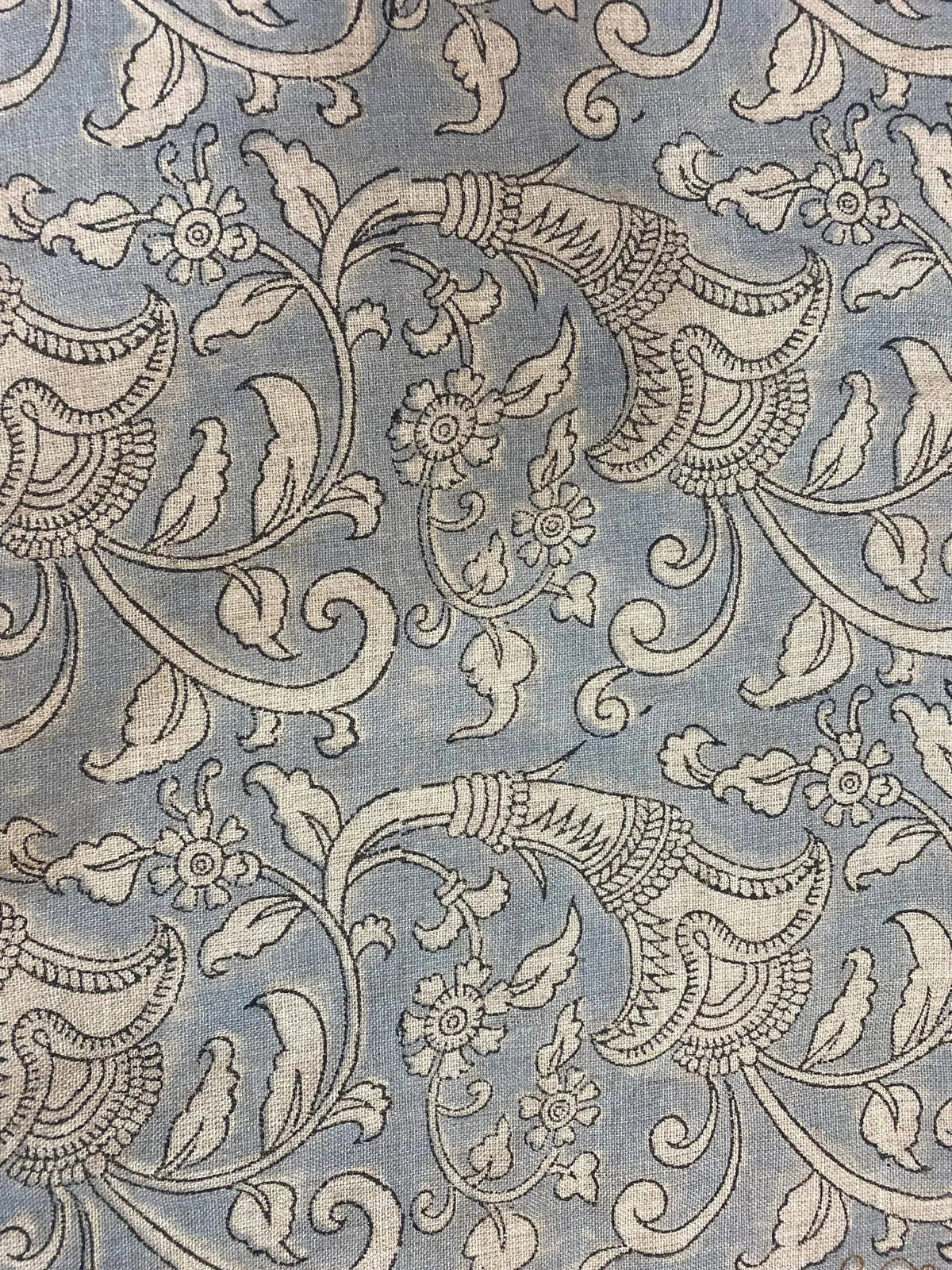 Valisca Block Print Handloom Linen Fabric
