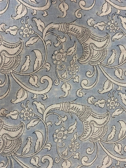 Valisca Block Print Handloom Linen Fabric