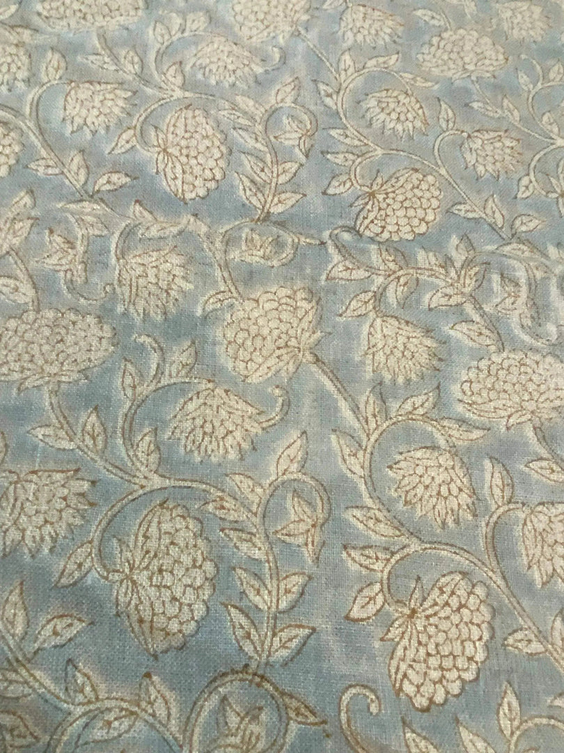 Yndelle Block Print Handloom Linen Fabric