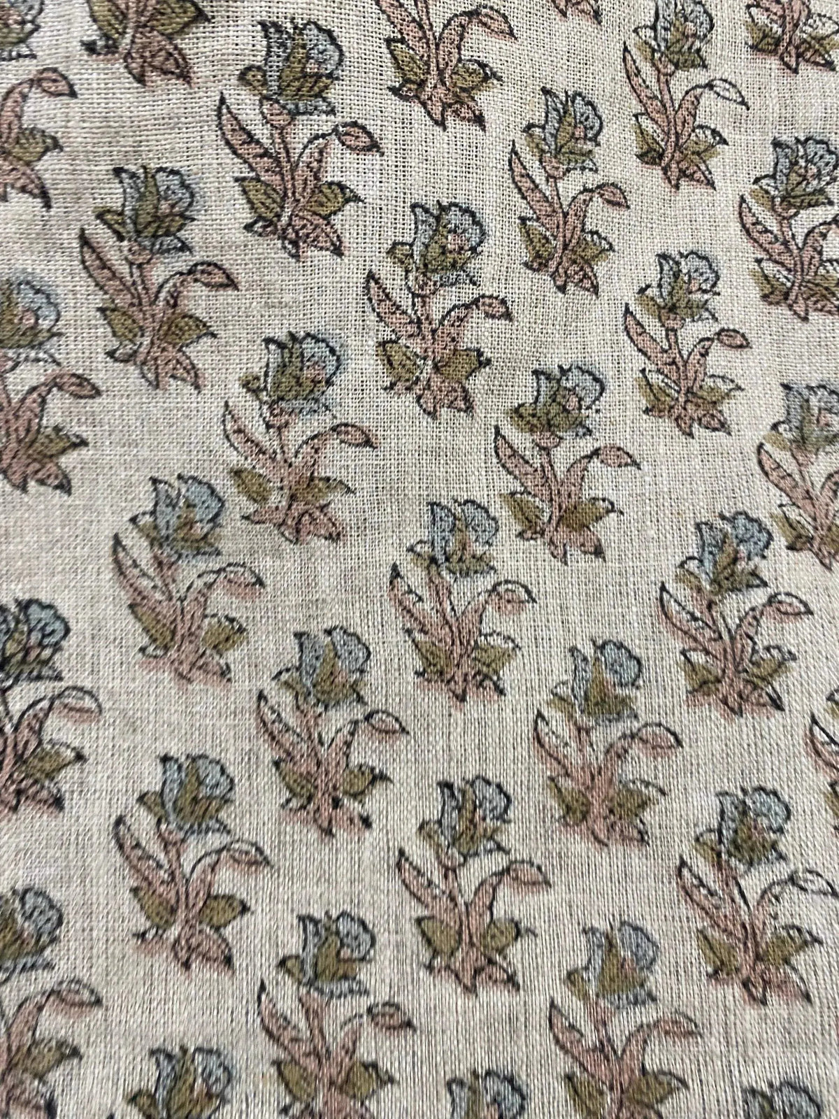 Jaswynn  Block Print Handloom Linen Fabric