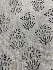 Vessina Block Print Handloom Linen Fabric