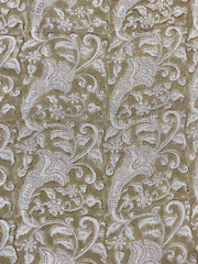 Fiora Block Print Handloom Linen Fabric