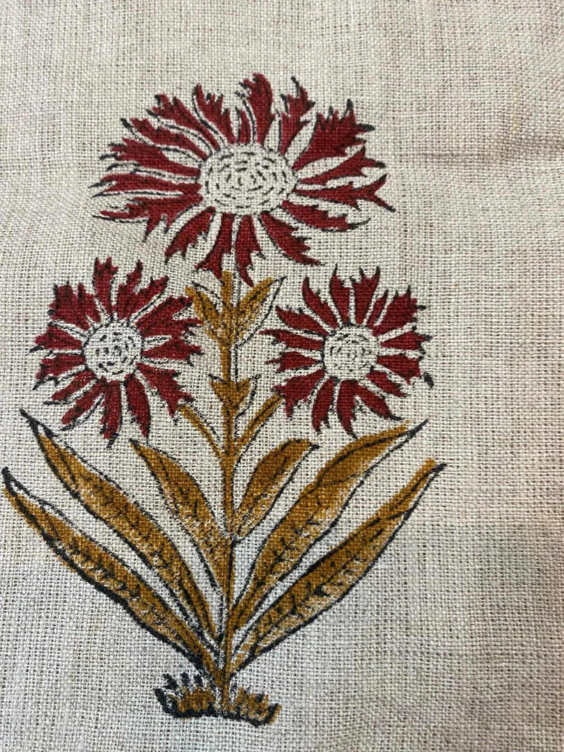 Wyntra Block Print Handloom Linen Fabric