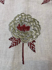 Verith Block Print Handloom Linen Fabric