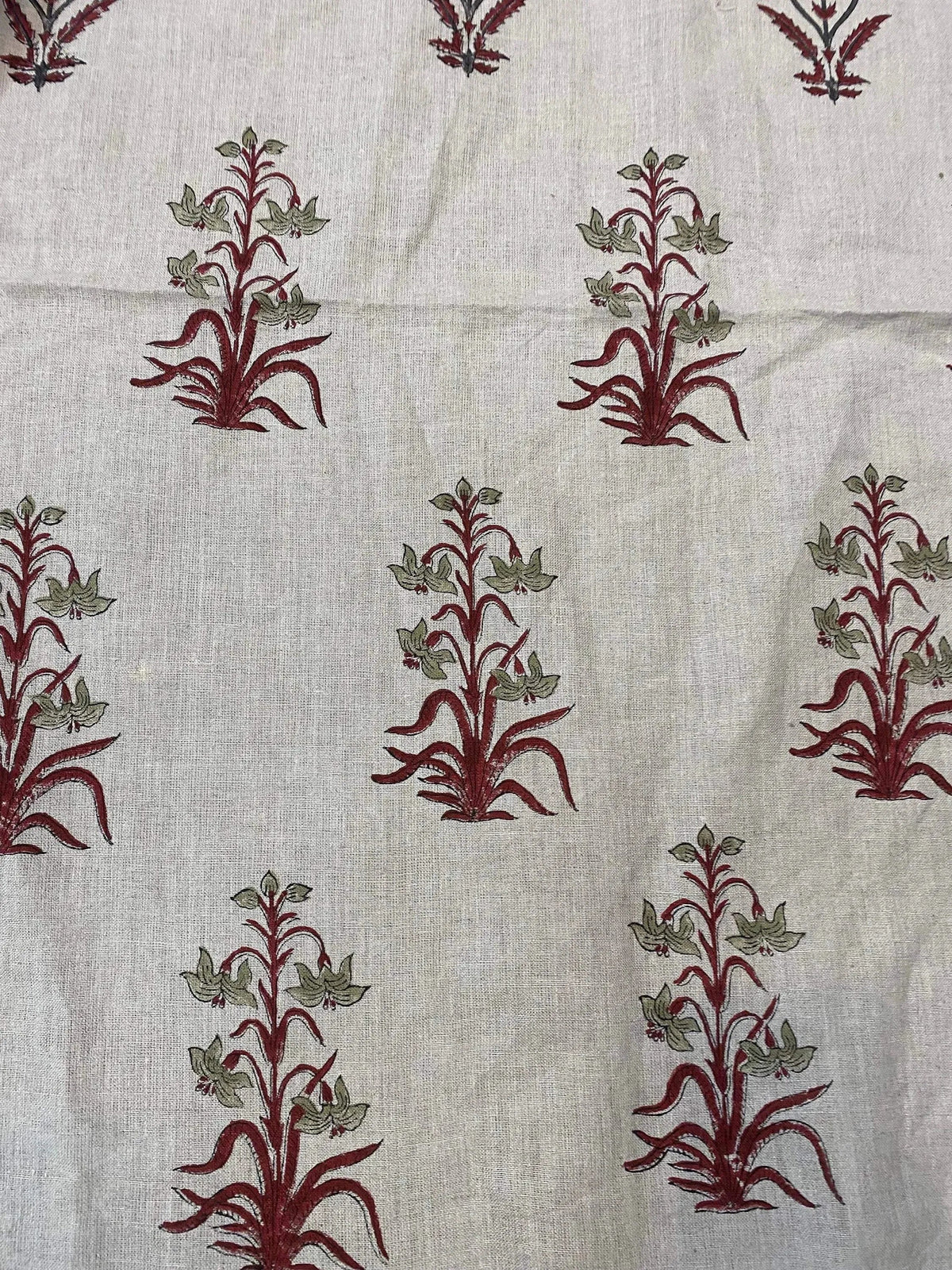 Linen fabric, Fabric by yard, Hand printed fabric, Block Print Fabric, Indian Fabric