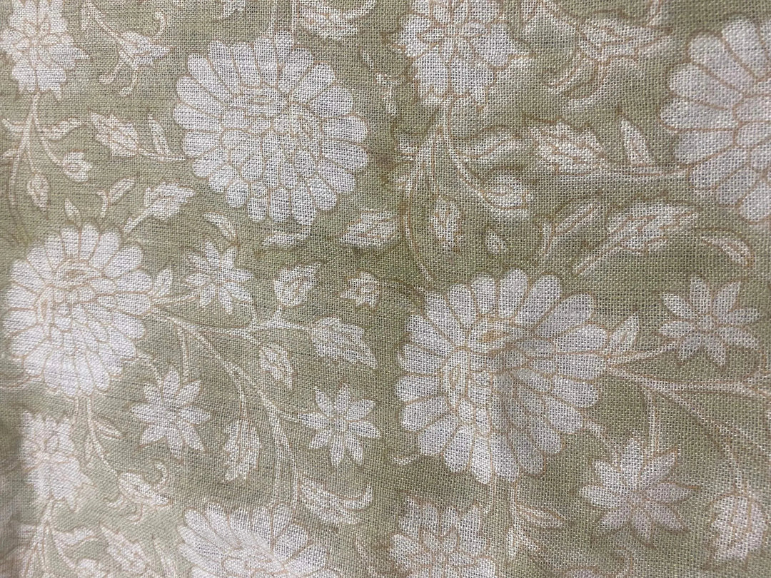 Palora Block Print Handloom Linen Fabric