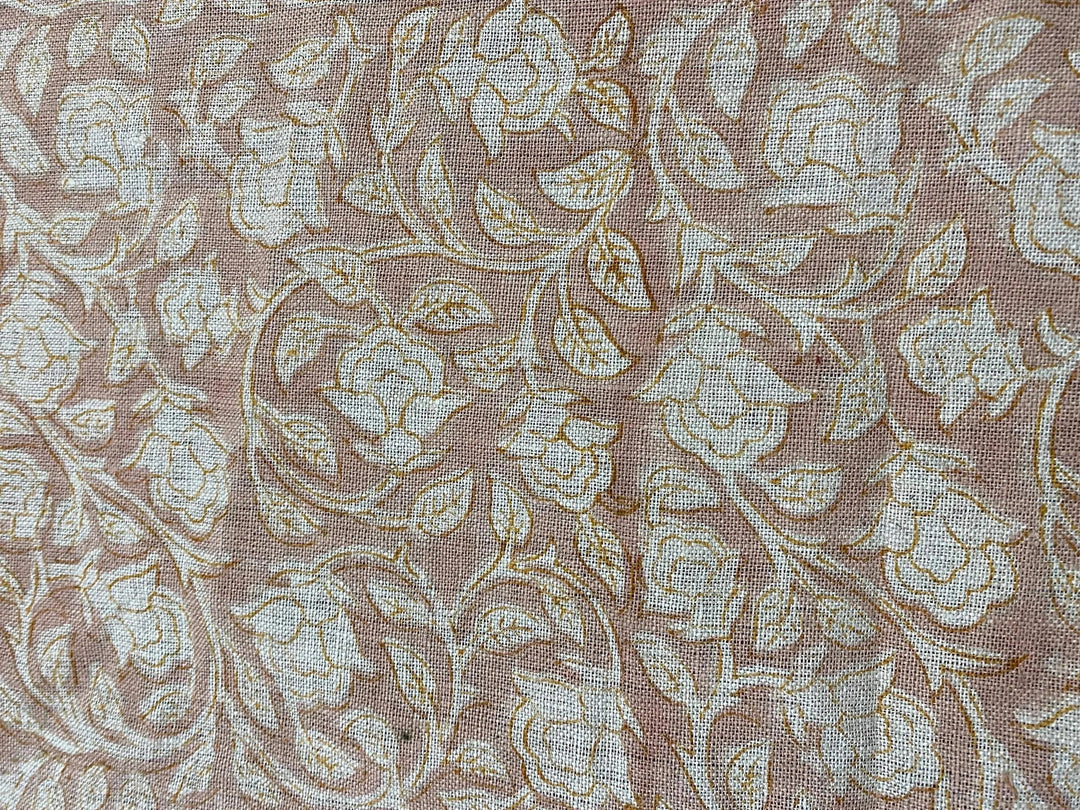 Valiss Block Print Handloom Linen Fabric