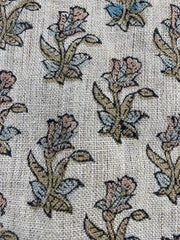Jaswynn Block Print Handloom Linen Fabric