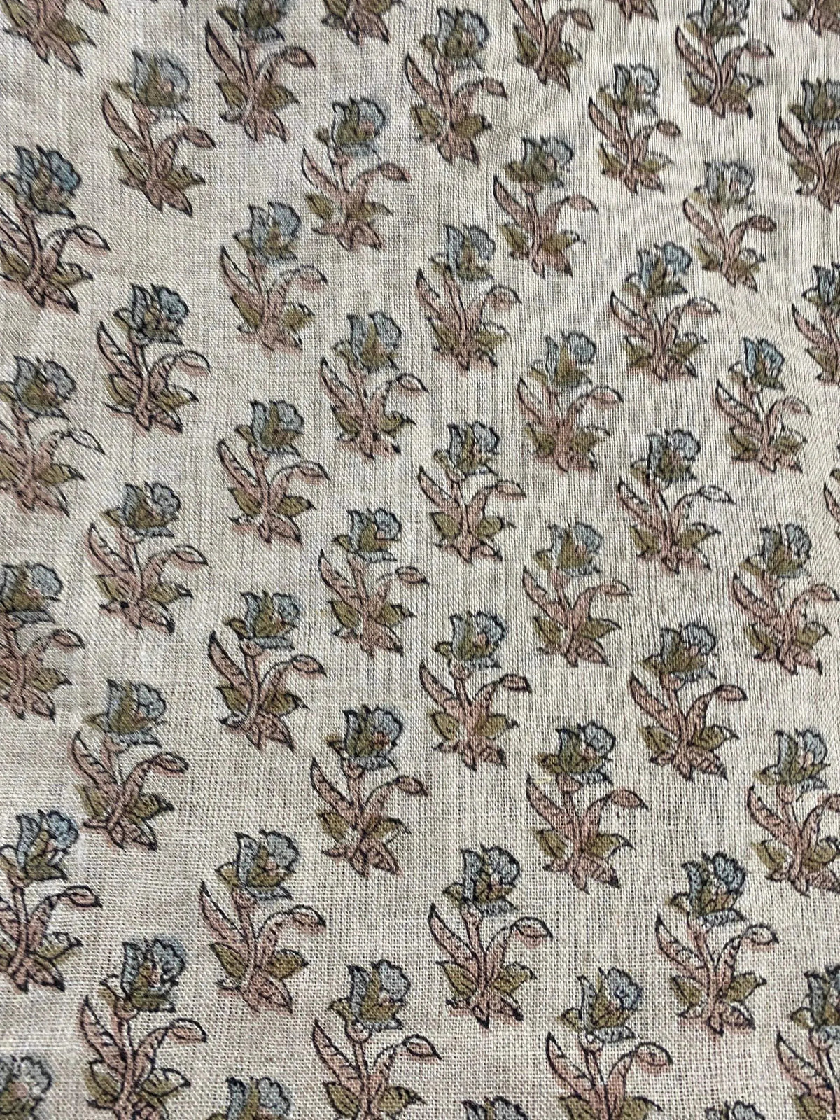 Linen fabric, Fabric by yard, Hand printed fabric, Block Print Fabric, Indian Fabric