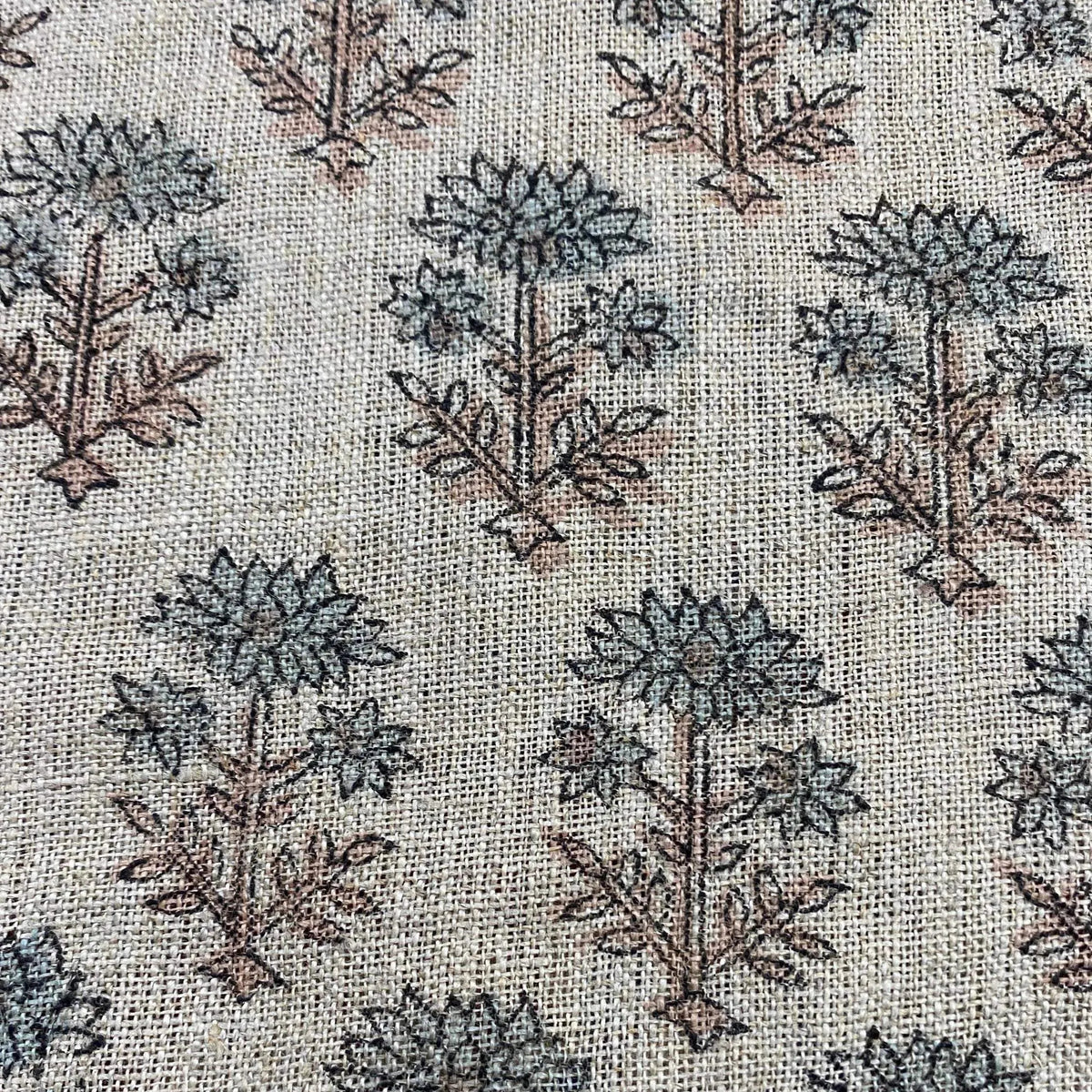 Emily Hand Block Printed Linen Fabric