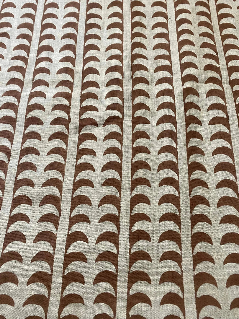 Xanvia Block Print Handloom Linen Fabric