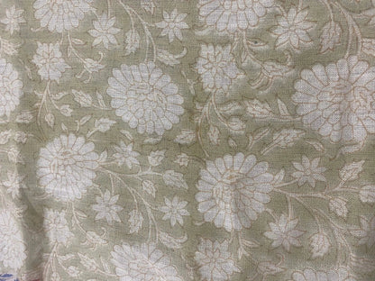 Palora Block Print Handloom Linen Fabric