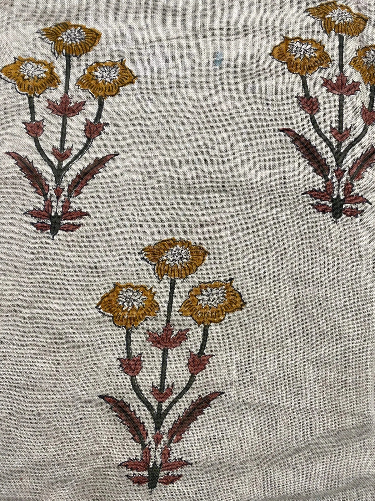 Jody Hand Block Print Linen Fabric