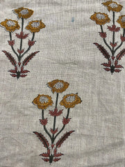 Jody Hand Block Print Linen Fabric