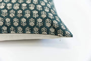 Jade Block Print Pillow Cover - Rohiyaan