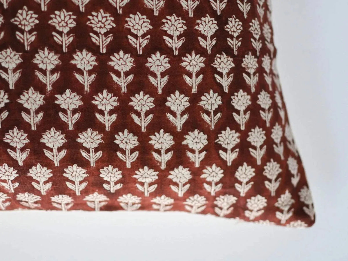 Harriet Block Print Pillow Cover - Maple Village Lane